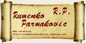Rumenko Parmaković vizit kartica